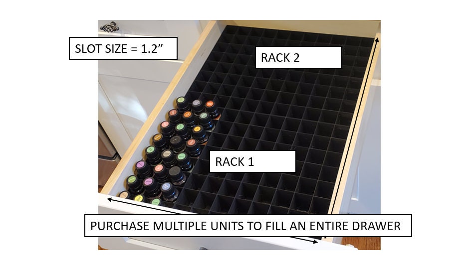 Drawer Organizer for Small Bottles | Organize Essential Oils, Nail Polish Bottles, or Other Jars/Containers