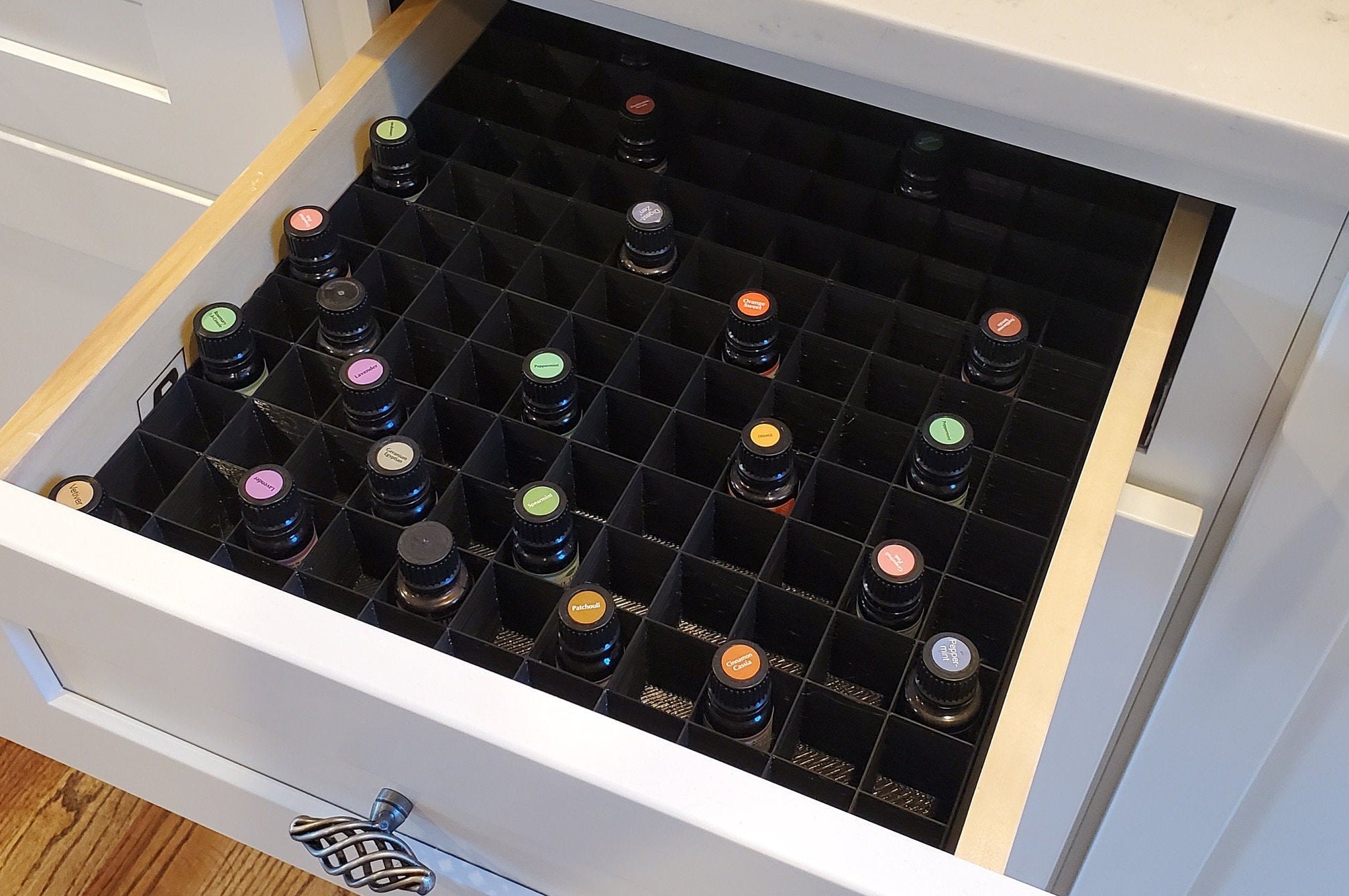 Drawer Organizer for Small Bottles | Organize Essential Oils, Nail Polish Bottles, or Other Jars/Containers
